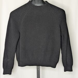 MNG Women's Mock Neck Black Sweater Size Small